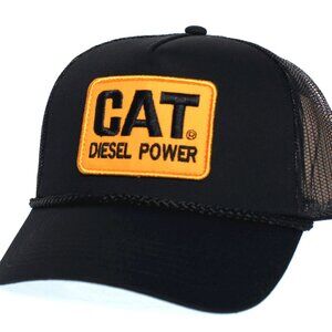 Cat Diesel Power Cap Caterpillar Black Trucker Hat Unisex Adjustable